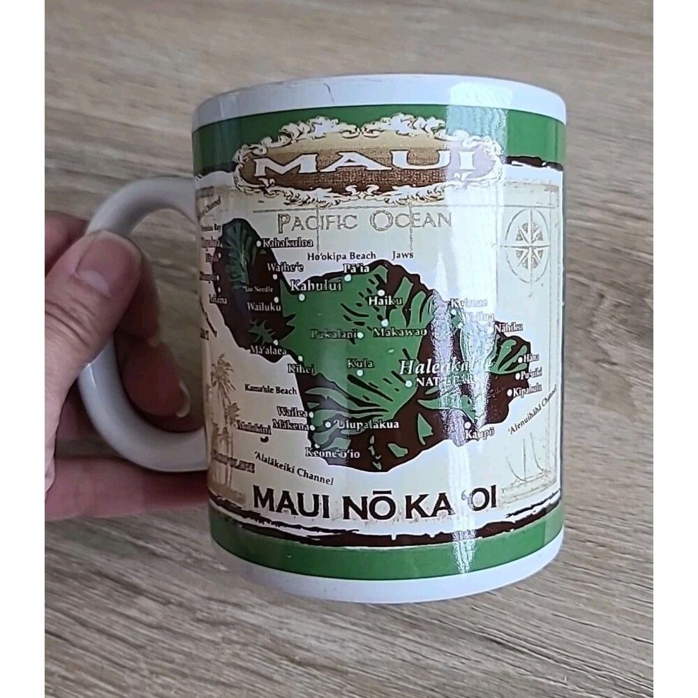Maui No Ka Oi  Mug* Maui Map*The Best ABC Stores 2013* Hawaiian Islands* 10 oz